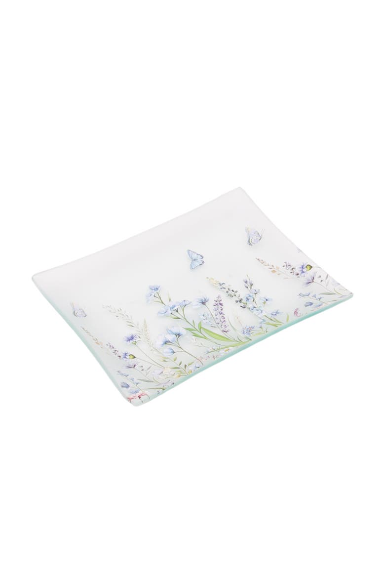 Spring Lavender and Butterflies Novelty Dinnerware Serving Plate 6.3", Alternate, color, Blue