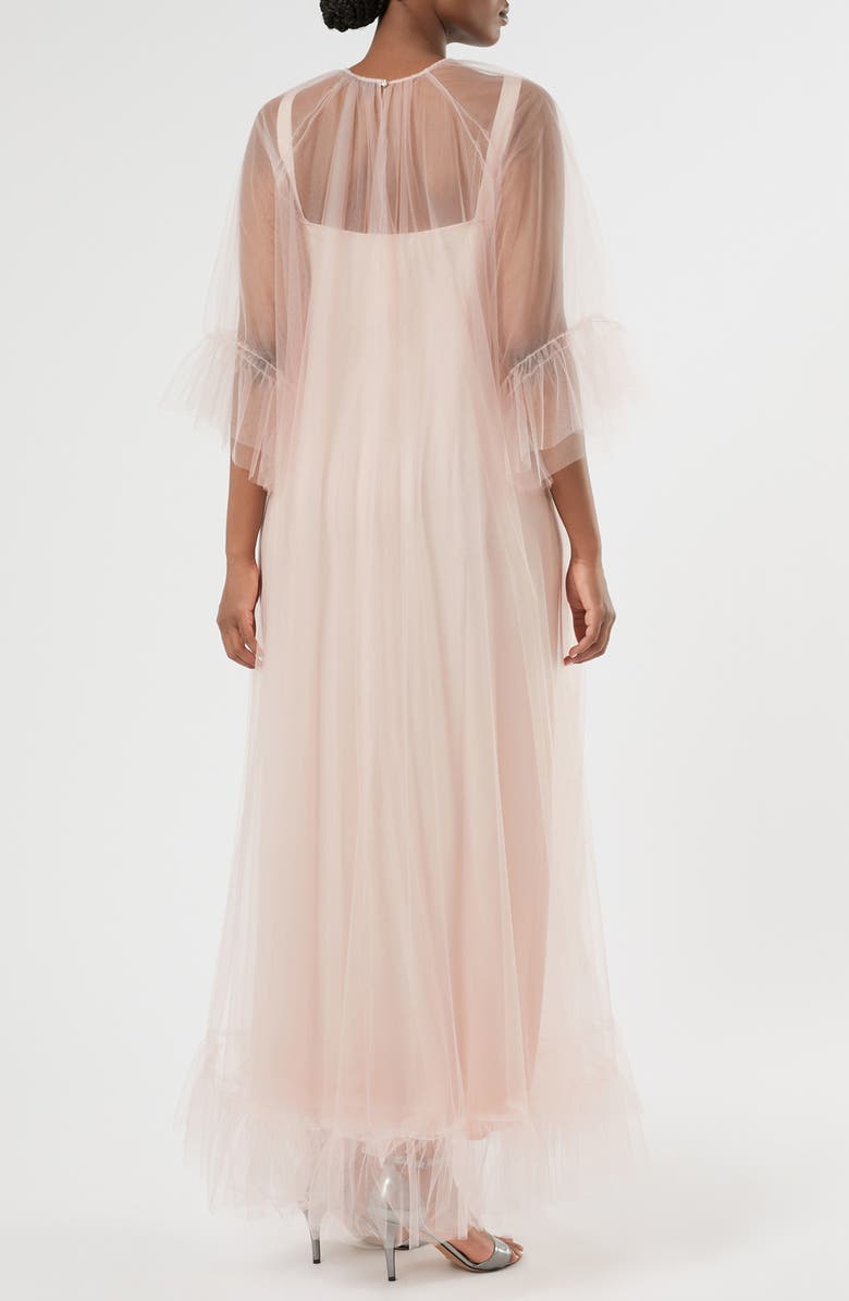 Marina Rinaldi Ecalante Sheer Maxi Dress, Alternate, color, Pink