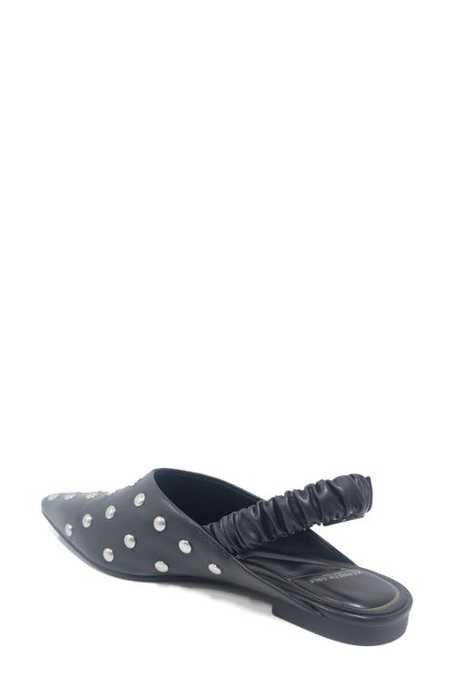Kenneth Cole Nicola Studded Slingback Mule In Black Leather