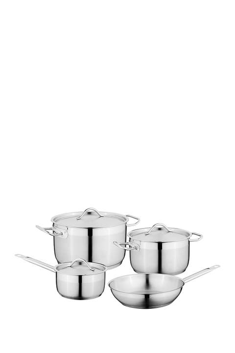 Silver Hotel Stainless Steel Cookware 7-Piece Set