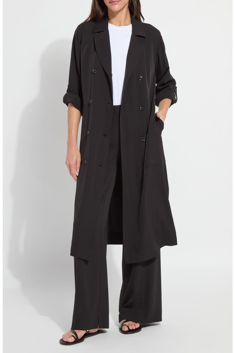 Ellison Convertible Trench Dress, Alternate, color, BLACK