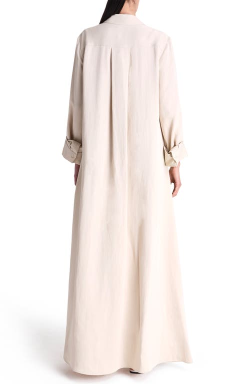 Twp Jennys Striped Maxi Shirtdress In Bone