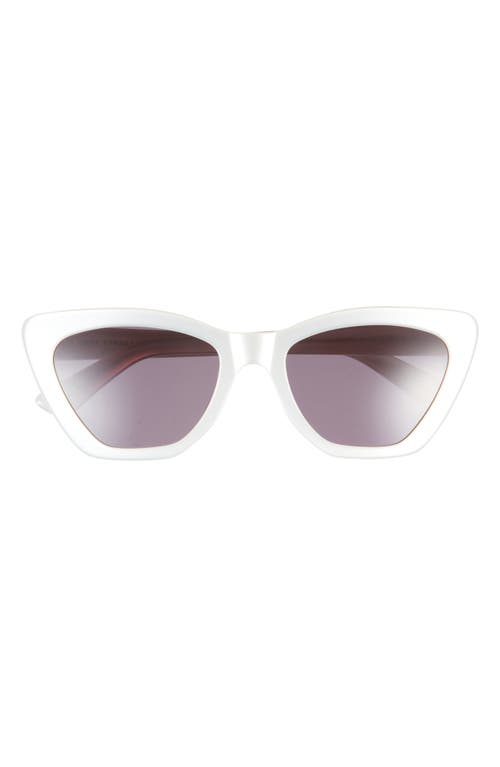 Diff Camila 55mm Gradient Square Sunglasses In White