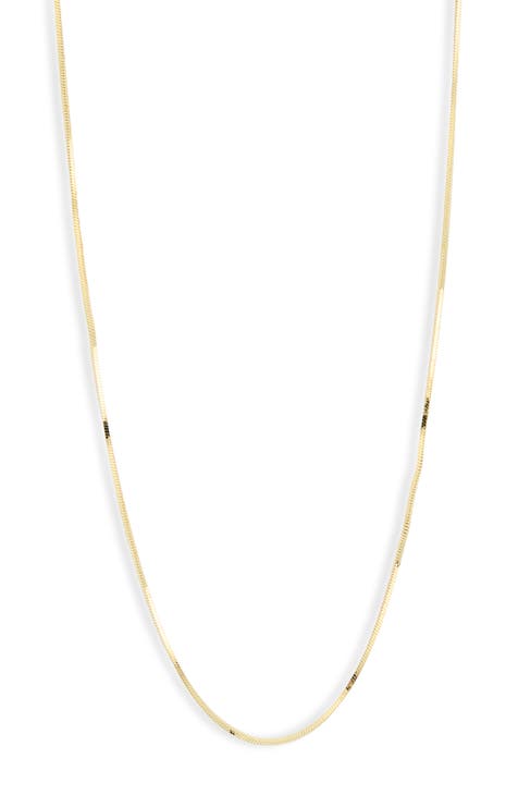 Square Snake Chain Necklace