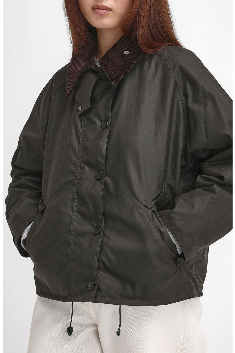 Transport Waxed Cotton Jacket, Alternate, color, OLIVE/ CLASSIC