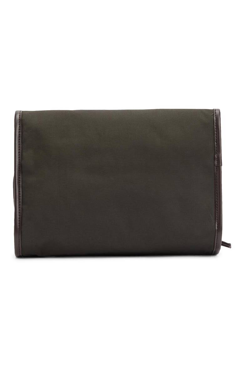 Waxed Cotton Hanging Wash Bag, Alternate, color, OLIVE/BEACON