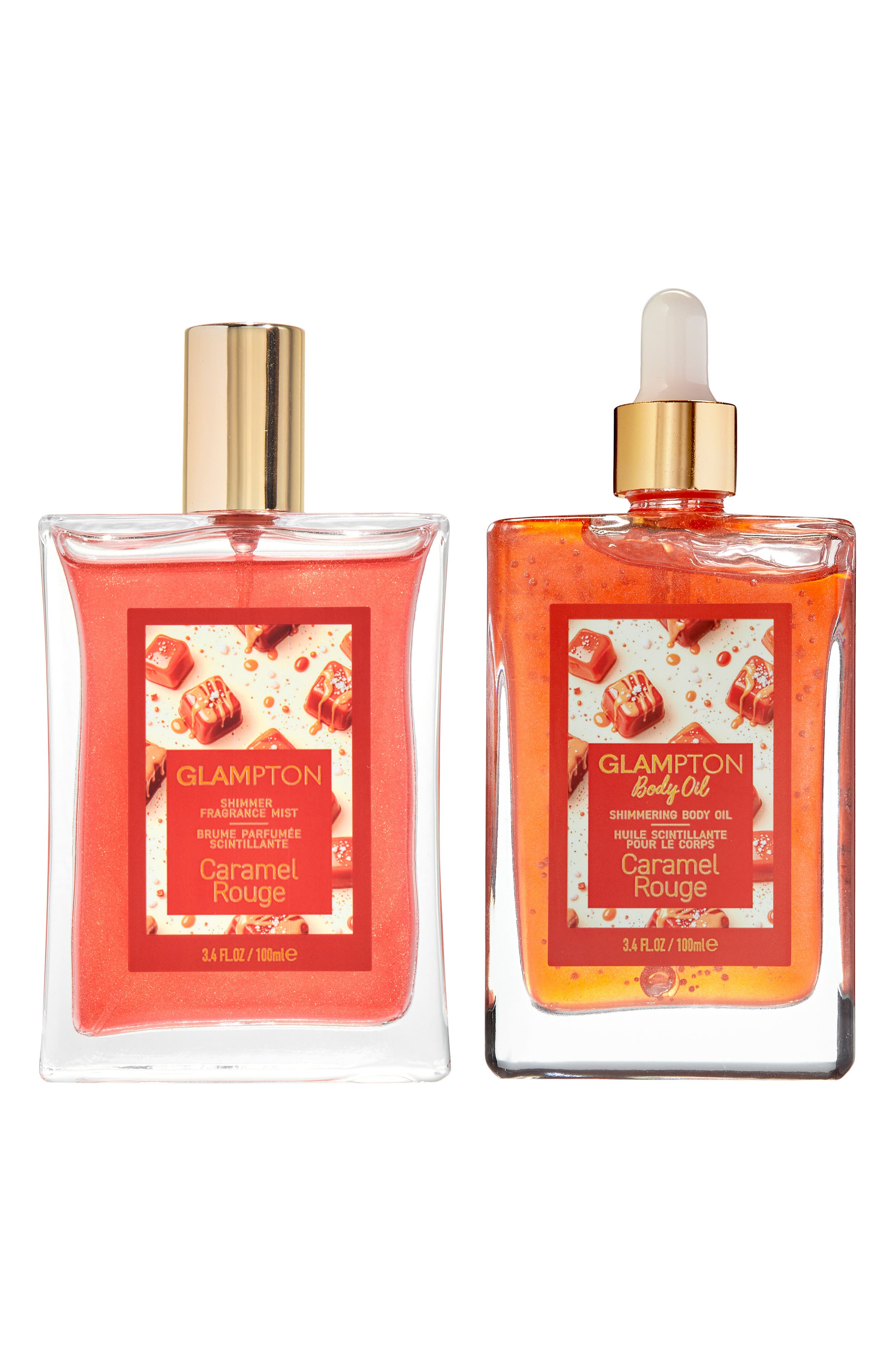 GLAMPTON Caramel Rouge Fragrance & Body Oil Set
