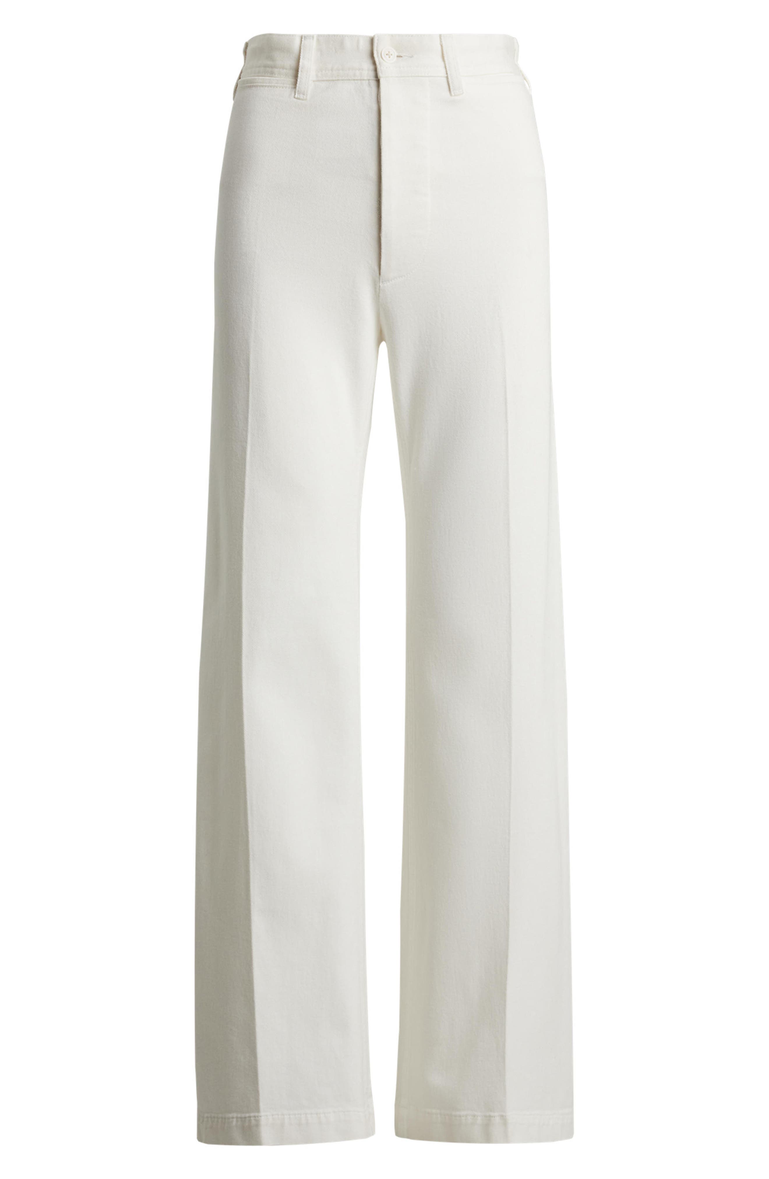 Stretch Cotton Twill Flare Leg Pants (Women) | Nordstrom