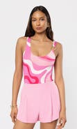 Generation Love Marius Geometric Sheen Jersey Bodysuit
