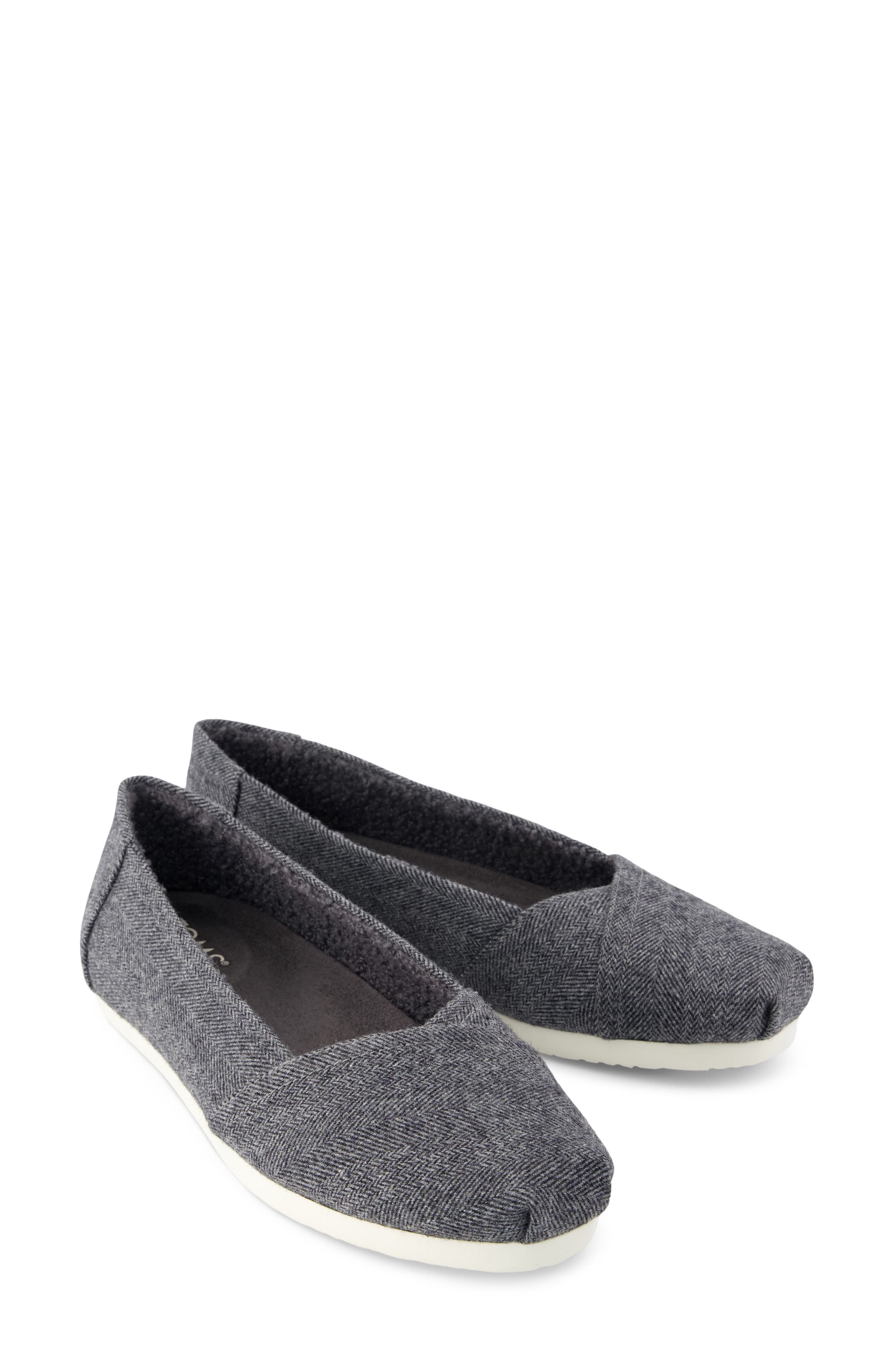 Alpargata Faux Shearling Lined Slip-On, Alternate, color, CHARCOAL