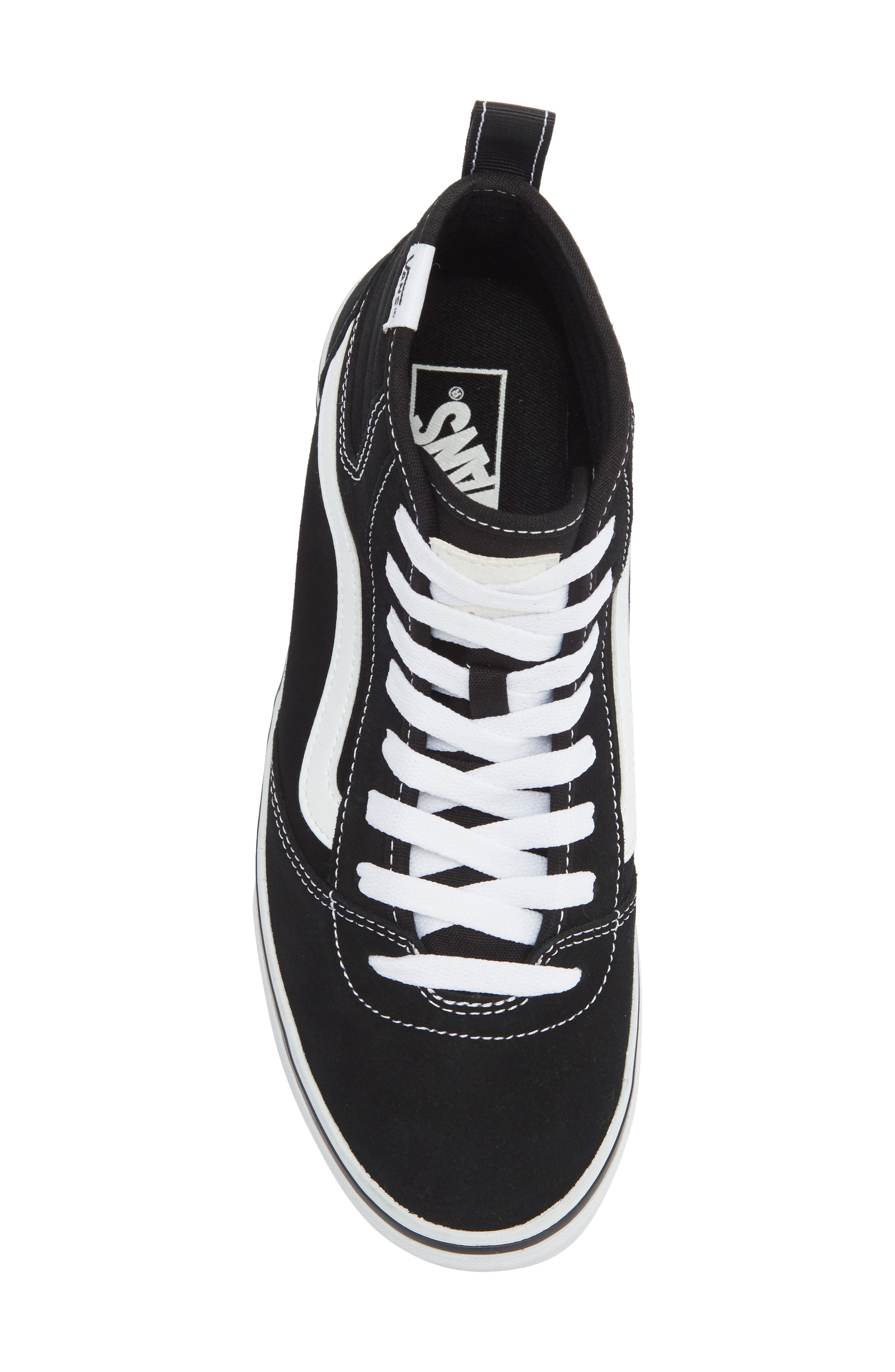 Vans Ashwood High Top Sneaker, Alternate, color, Suede/Canvas Black/White