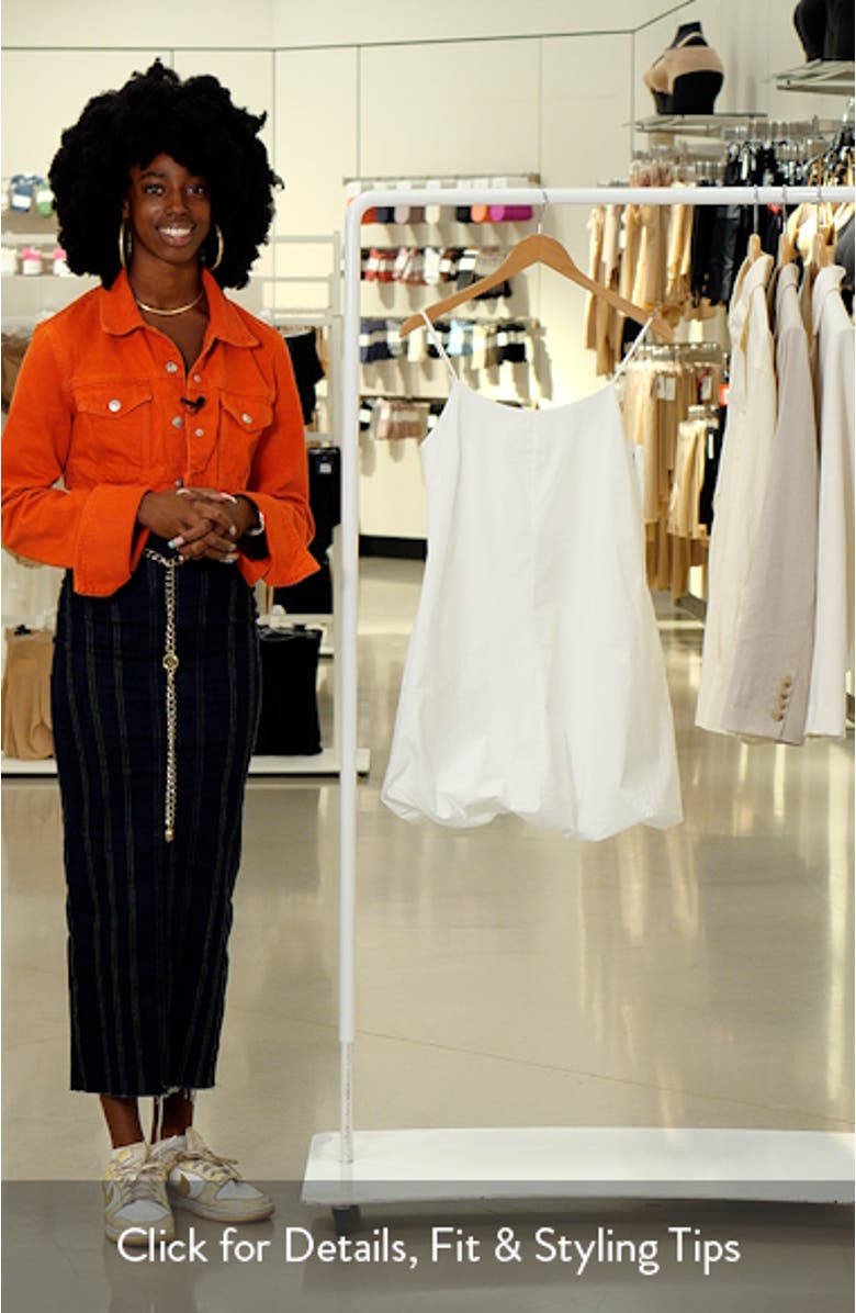 Blanca Bubble Hem Cotton Blend Minidress, sales video thumbnail