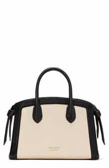 medium knott colorblock leather satchel