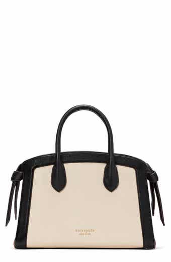 medium knott colorblock leather satchel