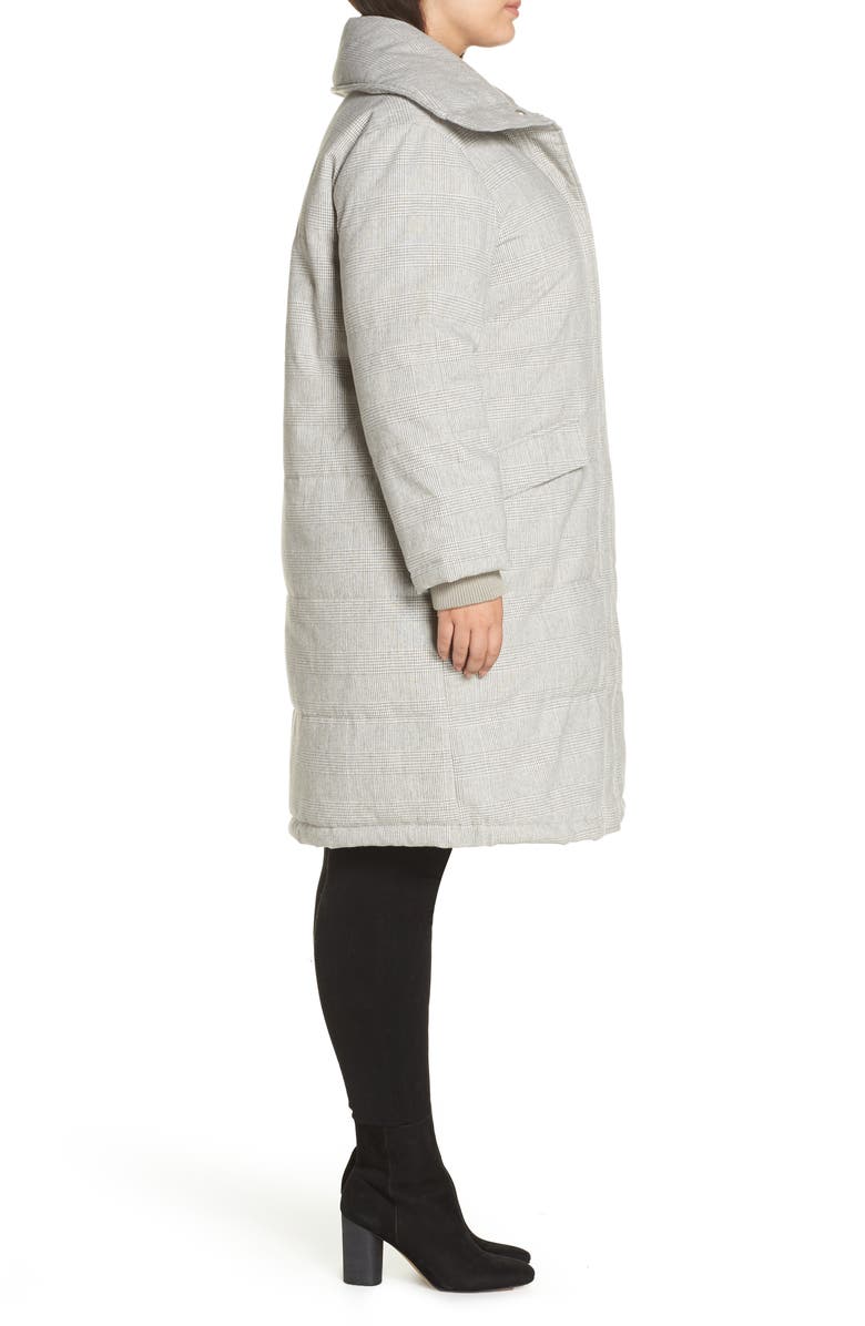 Avec Les Filles Menswear Plaid Puffer Coat, Alternate, color, 