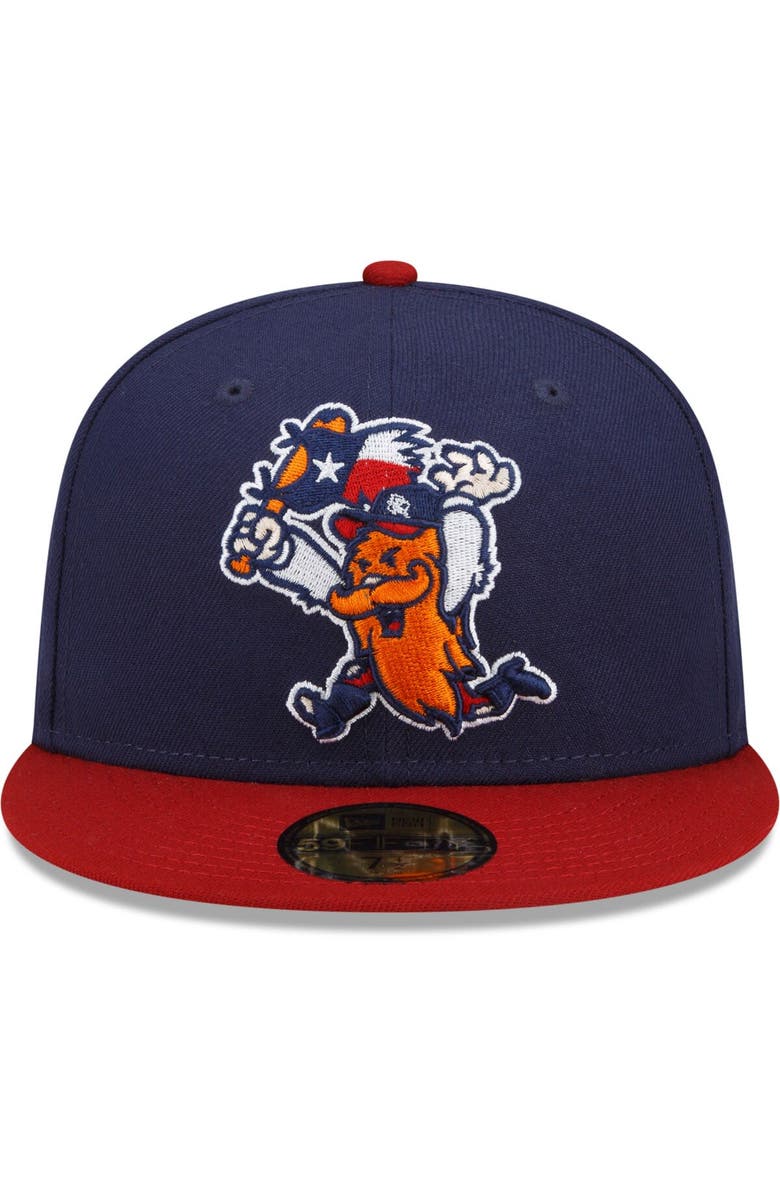 New Era Men's New Era Navy/Red Round Rock Express Theme Night 59FIFTY Fitted Hat, Alternate, color, 