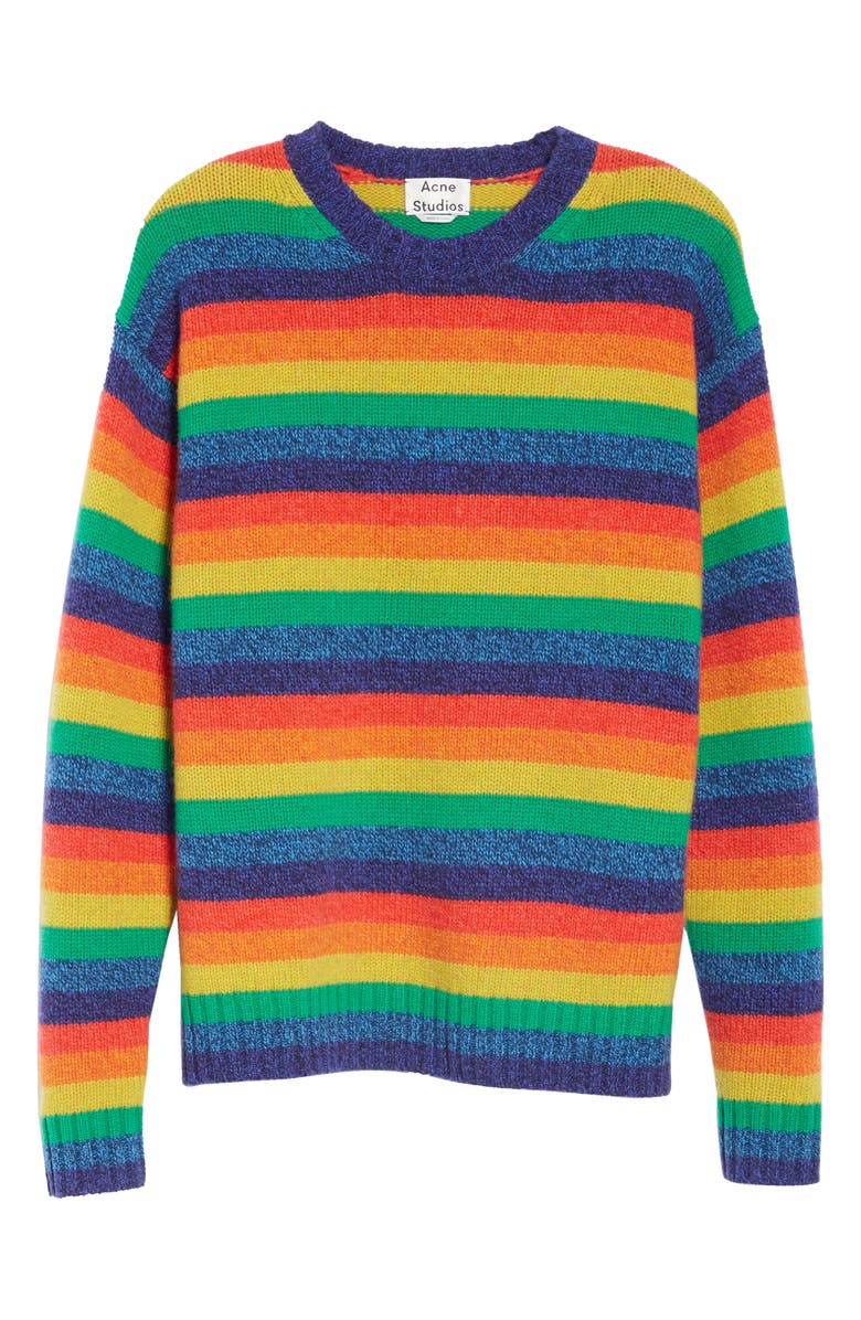 Acne Studios Rainbow Sweater, Alternate, color, 