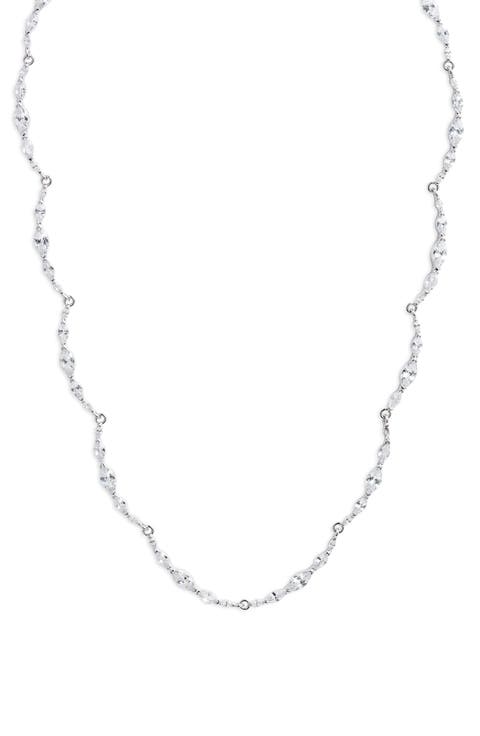 Dainty Cubic Zirconia Collar Necklace