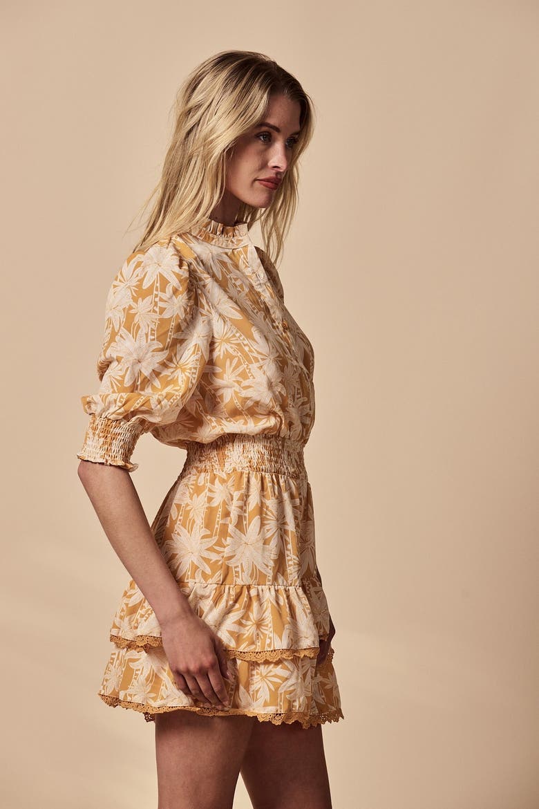 The Brigitte Dress, Alternate, color, Yellow Tropics