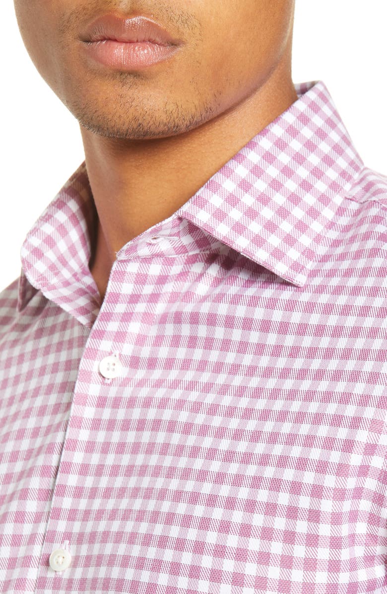 Bonobos Trim Fit Check Dress Shirt, Alternate, color, 