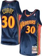 Mitchell & Ness Men's Mitchell & Ness Stephen Curry Navy Golden State Warriors 2009/10 Hardwood Classics Authentic Jersey