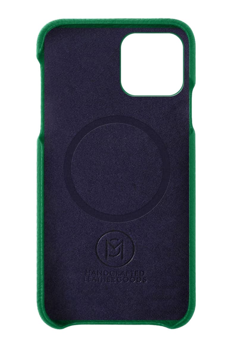 Leather Phone Case, Alternate, color, Emerald Green