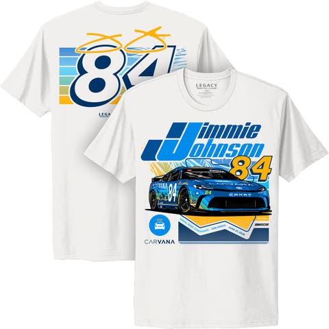 Men's Classic Ink White Jimmie Johnson Carvana San Diego Paint Scheme T-Shirt