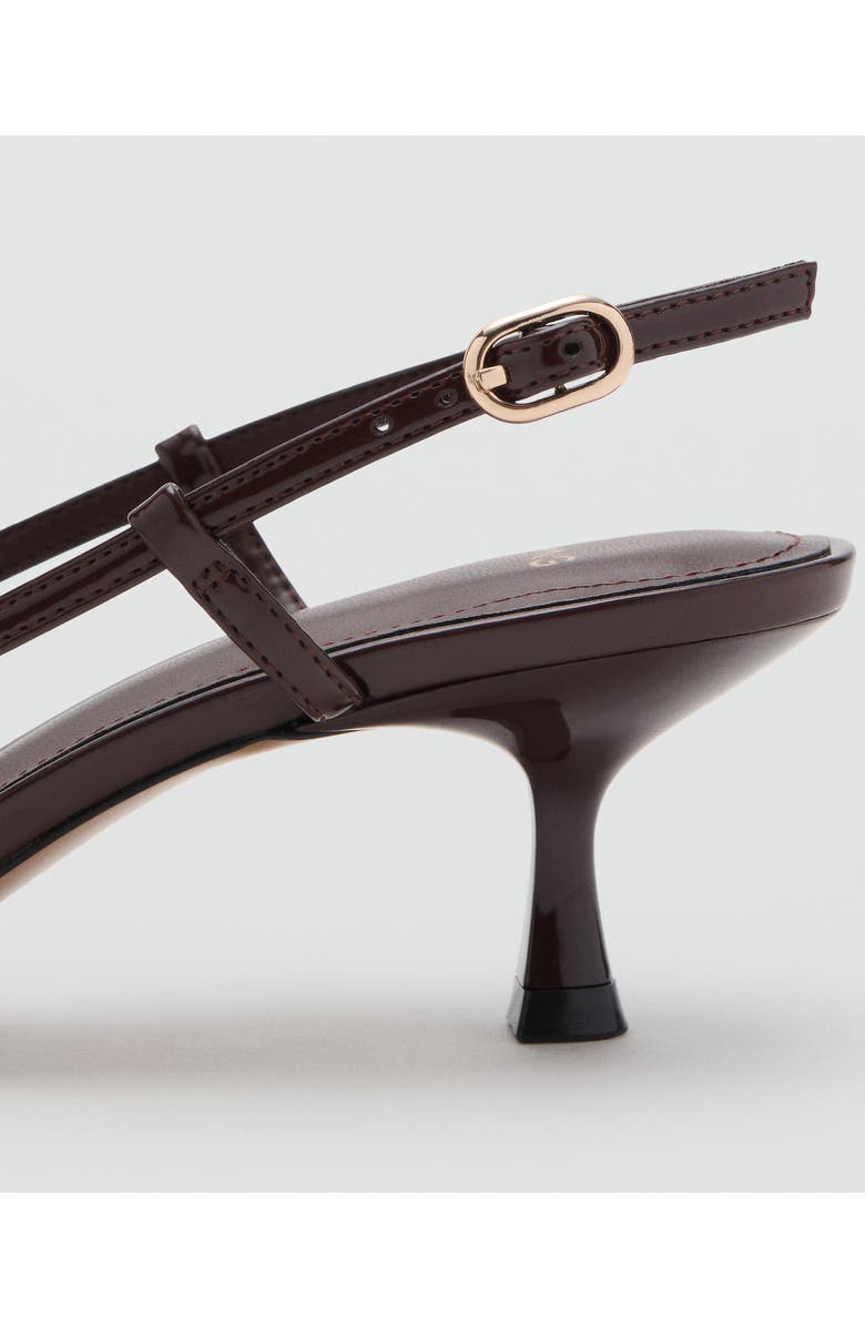 MANGO Slingback Pointed Toe Pump, Alternate, color, Chocolate