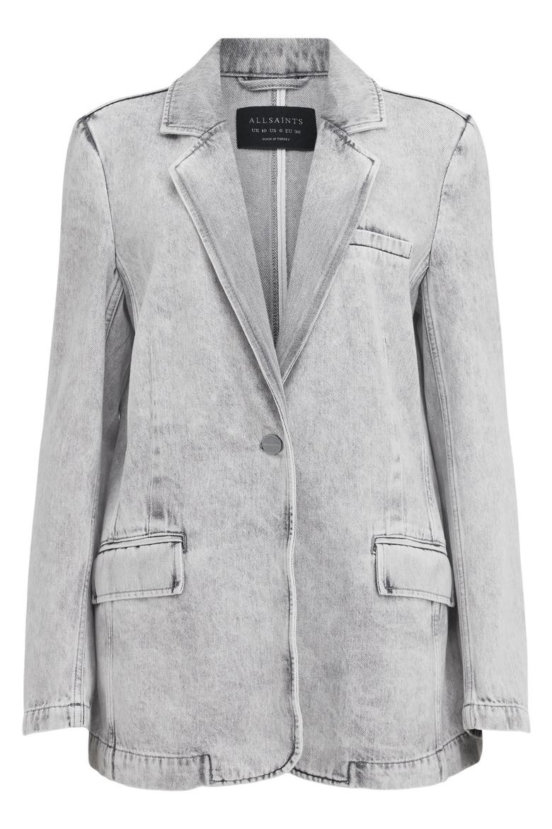 Ever Denim Blazer, Alternate, color, SNOW GREY
