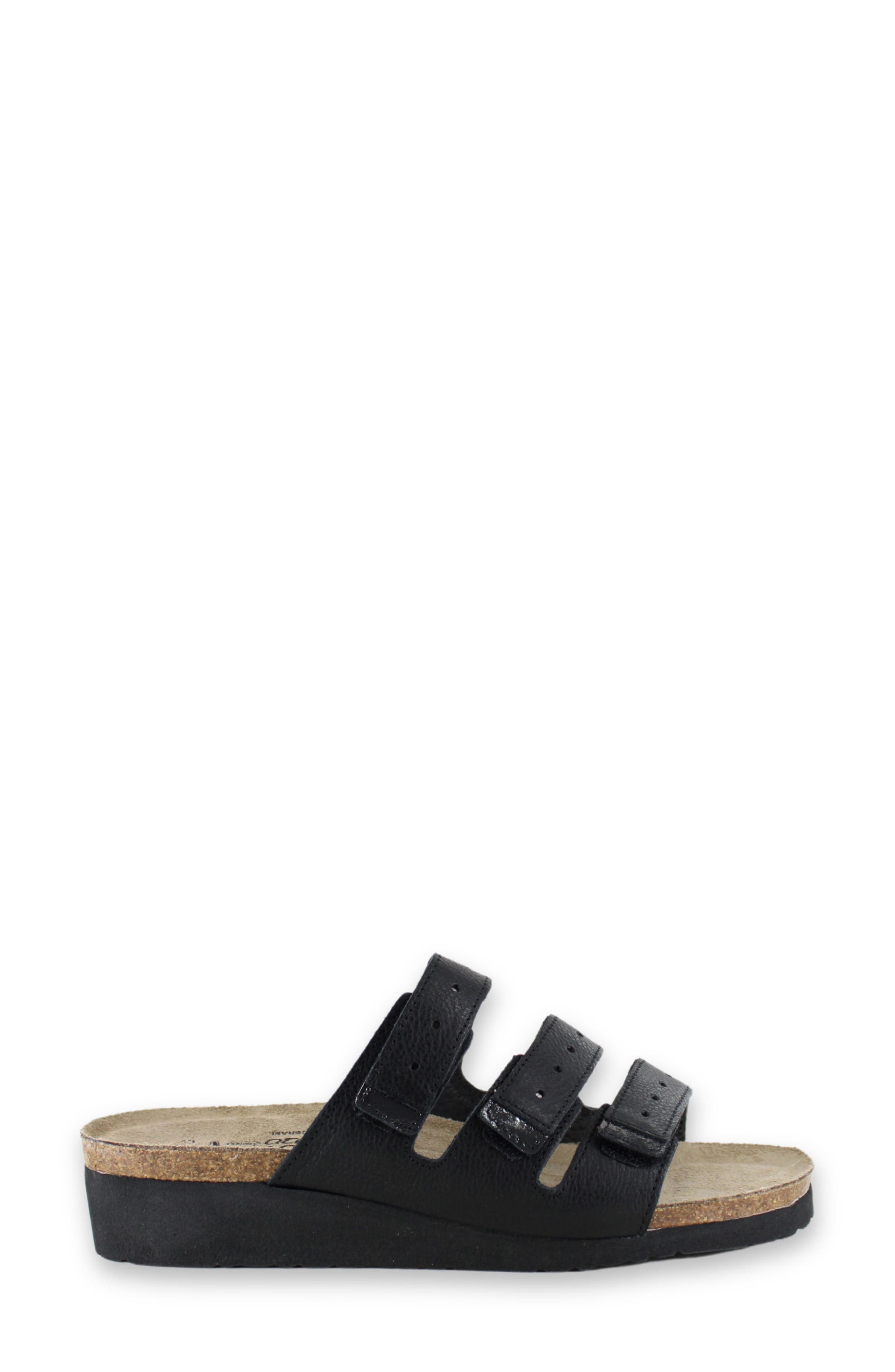 Naot Madelyn Slide Sandal, Alternate, color, Soft Black Metallic