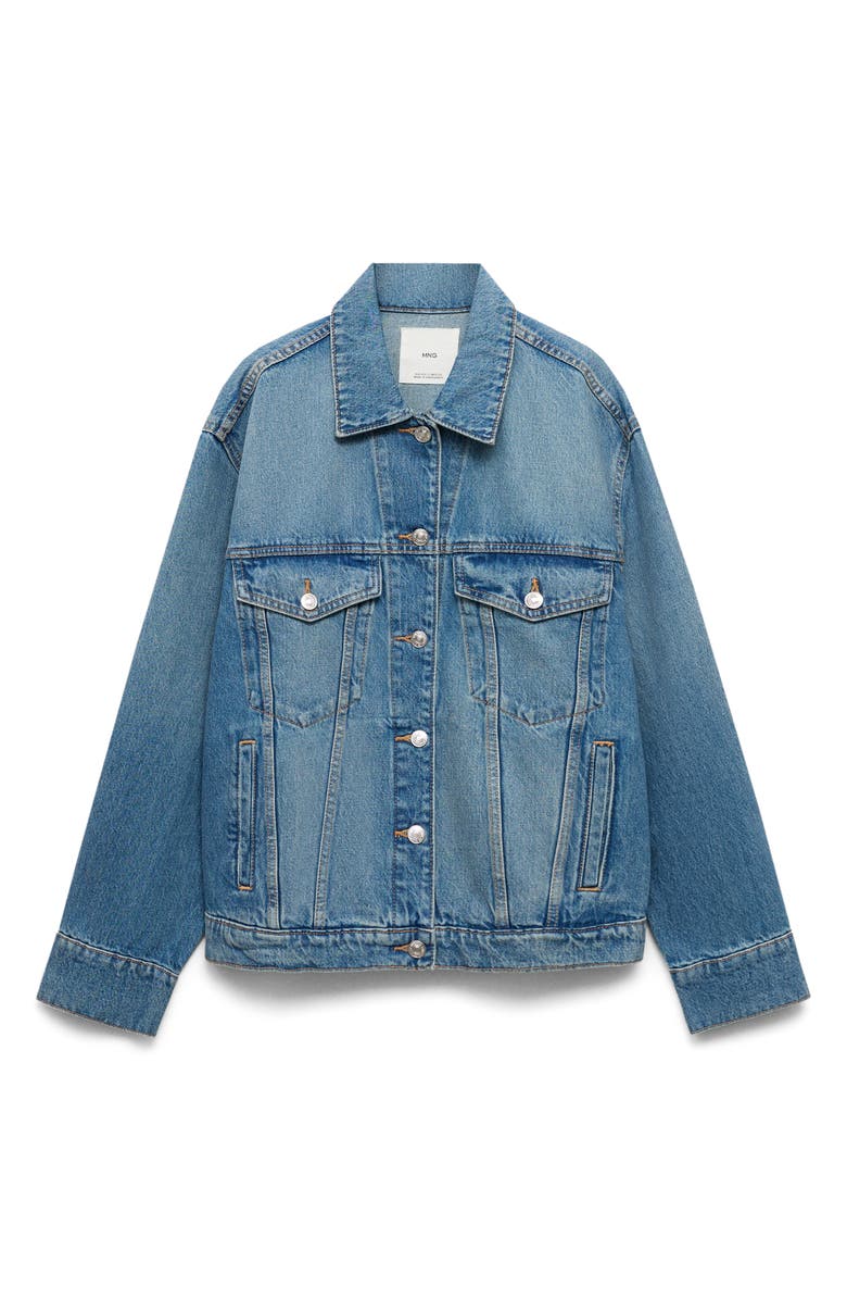 MANGO Oversize Denim Jacket, Alternate, color, 