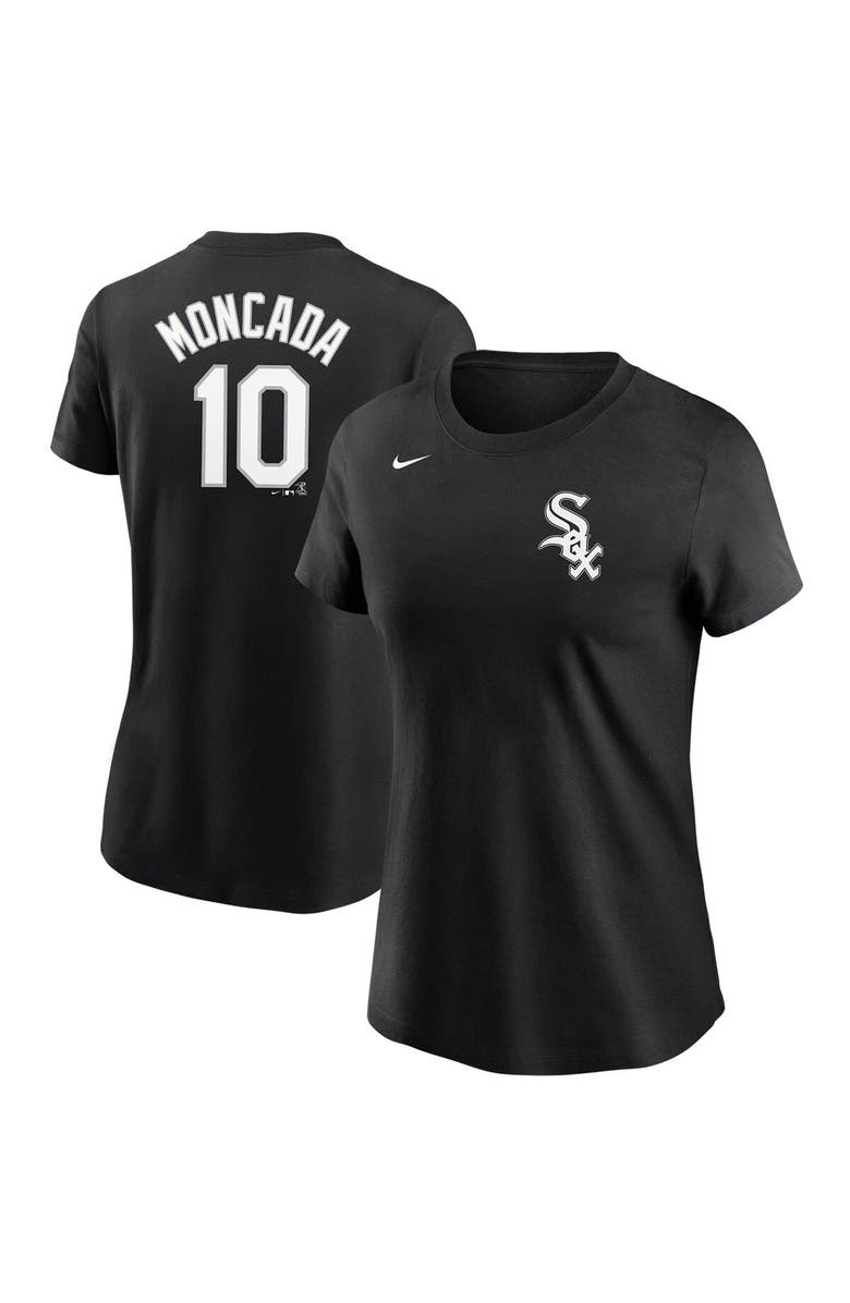 Nike Women's Nike Yoan Moncada Black Chicago White Sox Name & Number T-Shirt, Main, color, 