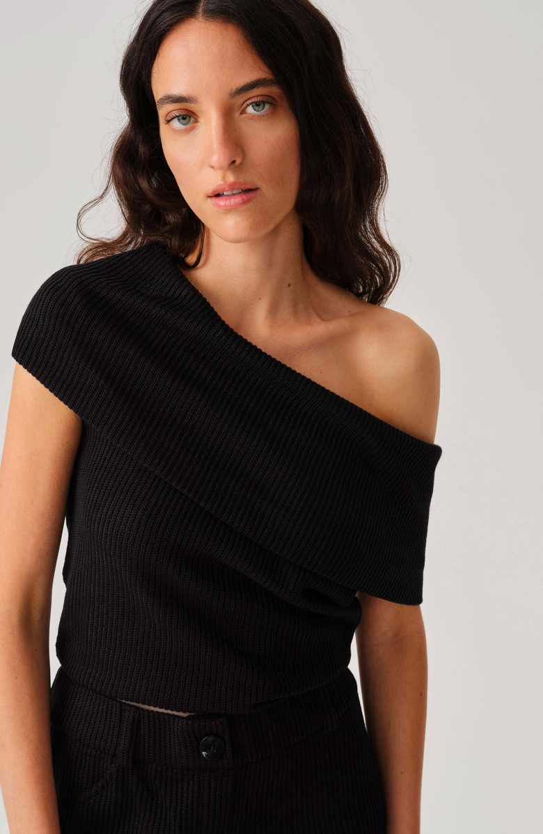 Leman Mercer Margot Top, Alternate, color, Black