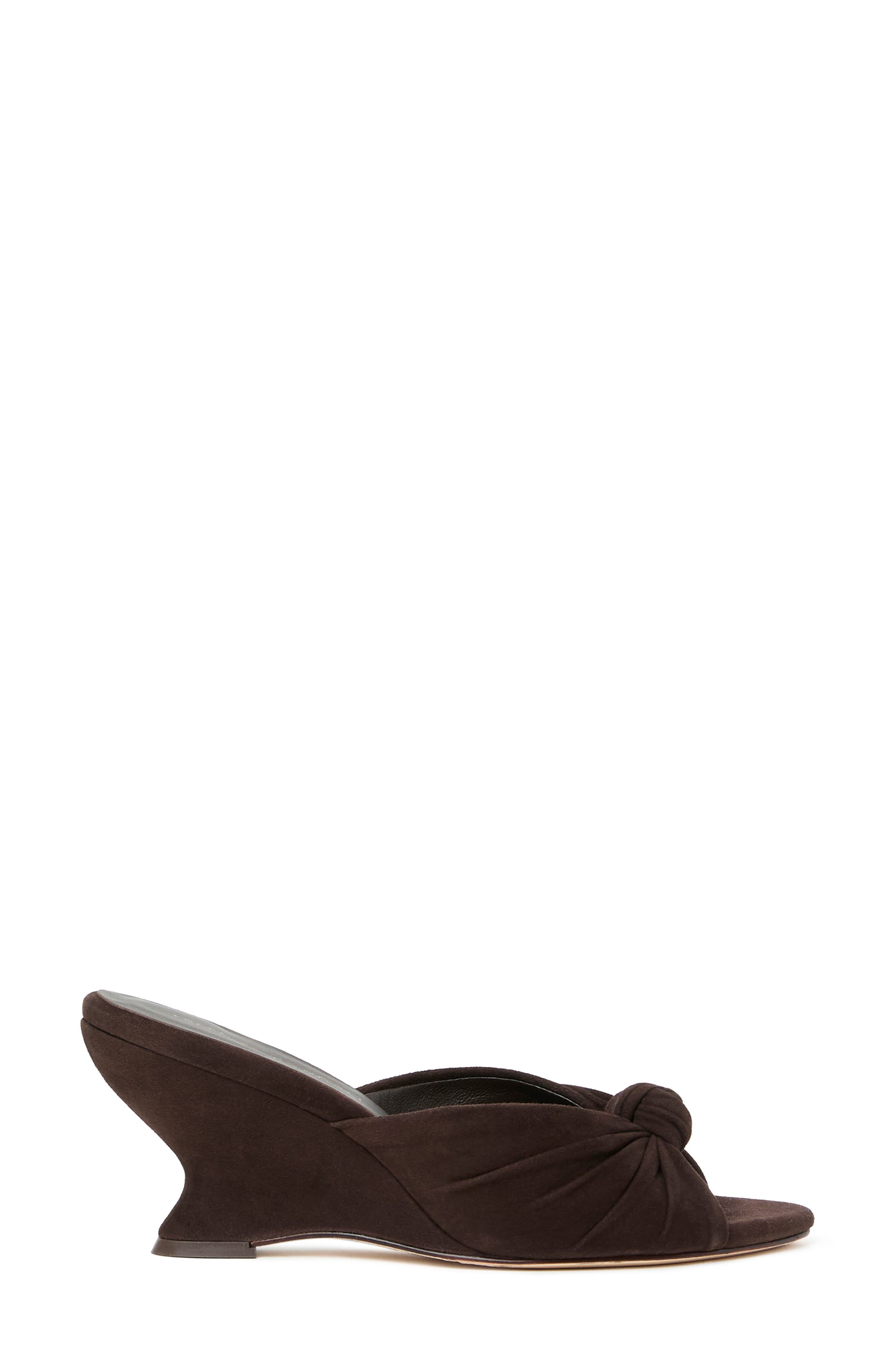 Marsy Leather Wedge Slide Sandal, Alternate, color, TMORO
