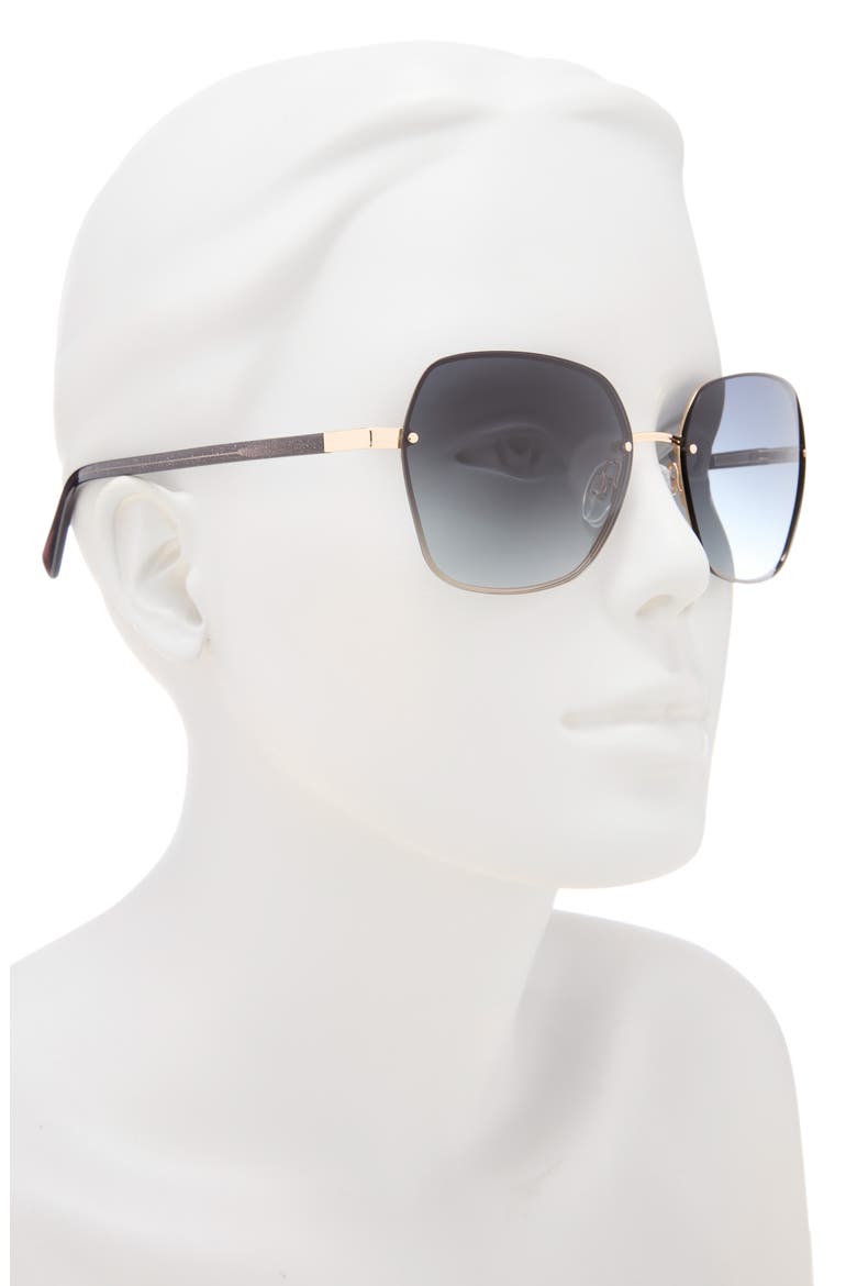 59mm Gradient Square Sunglasses, Alternate, color, LIGHT GOLD