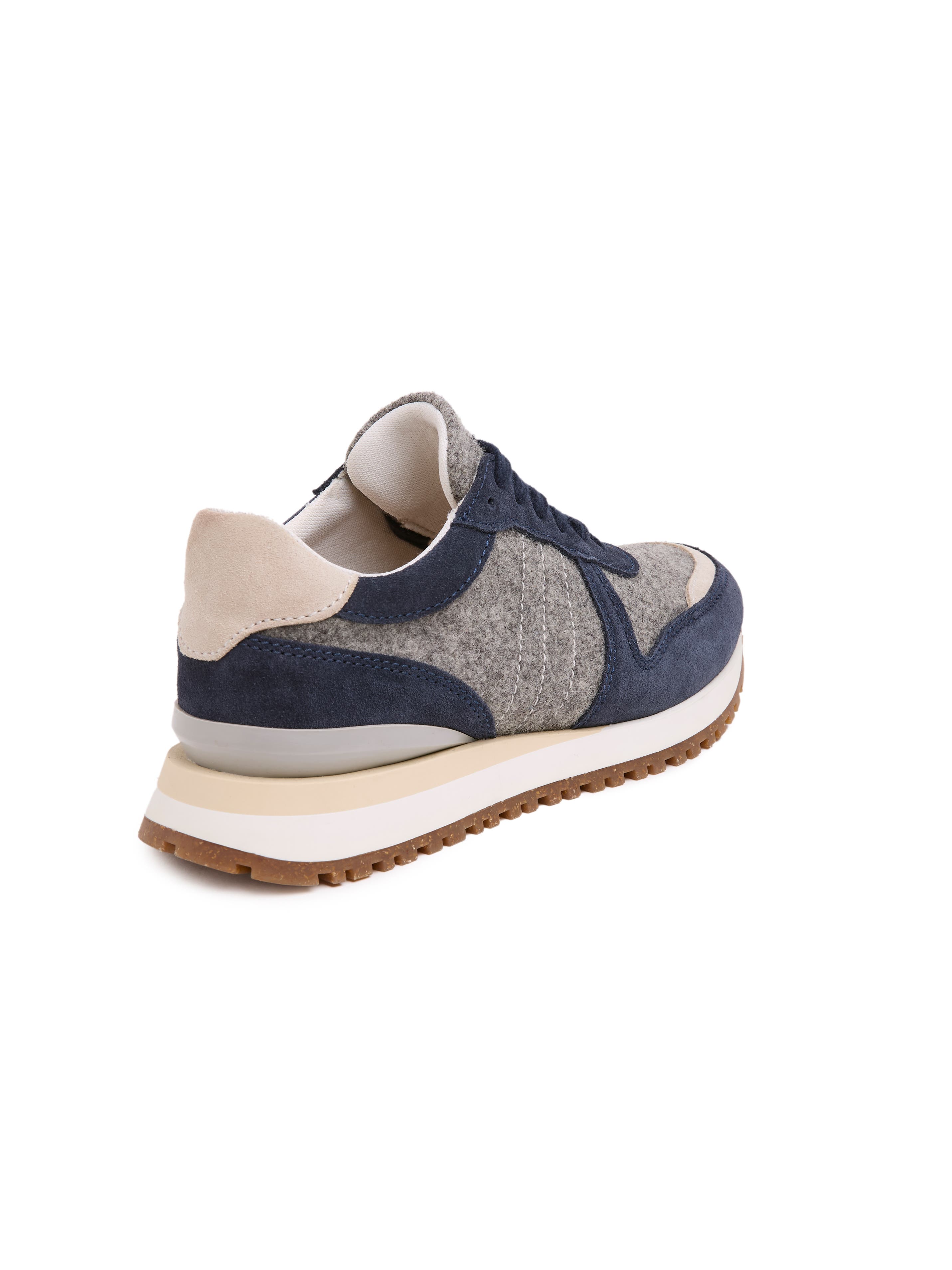 Celtic & Co. Wool Panel Trainer, Alternate, color, Navy/Grey