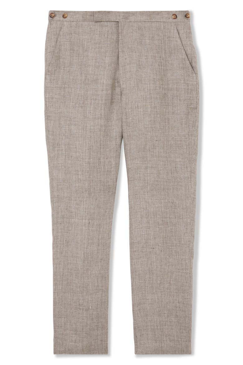 Amore Linen Tailored Fit Suit Pants, Alternate, color, TAUPE BROWN