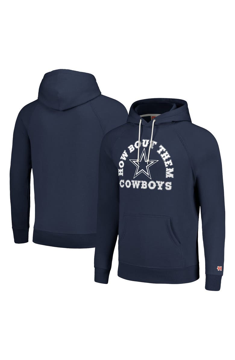 Homage Unisex Homage  Navy Dallas Cowboys Hyperlocal Raglan Pullover Hoodie, Main, color, Navy
