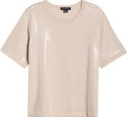 Sanctuary Sparkle Short Sleeve Sequin Sweater