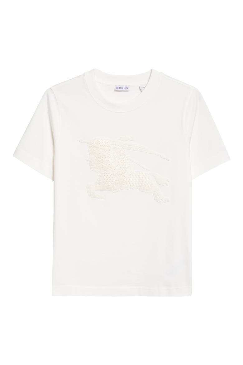Frankie Crochet EKD Cotton T-Shirt, Alternate, color, CHALK