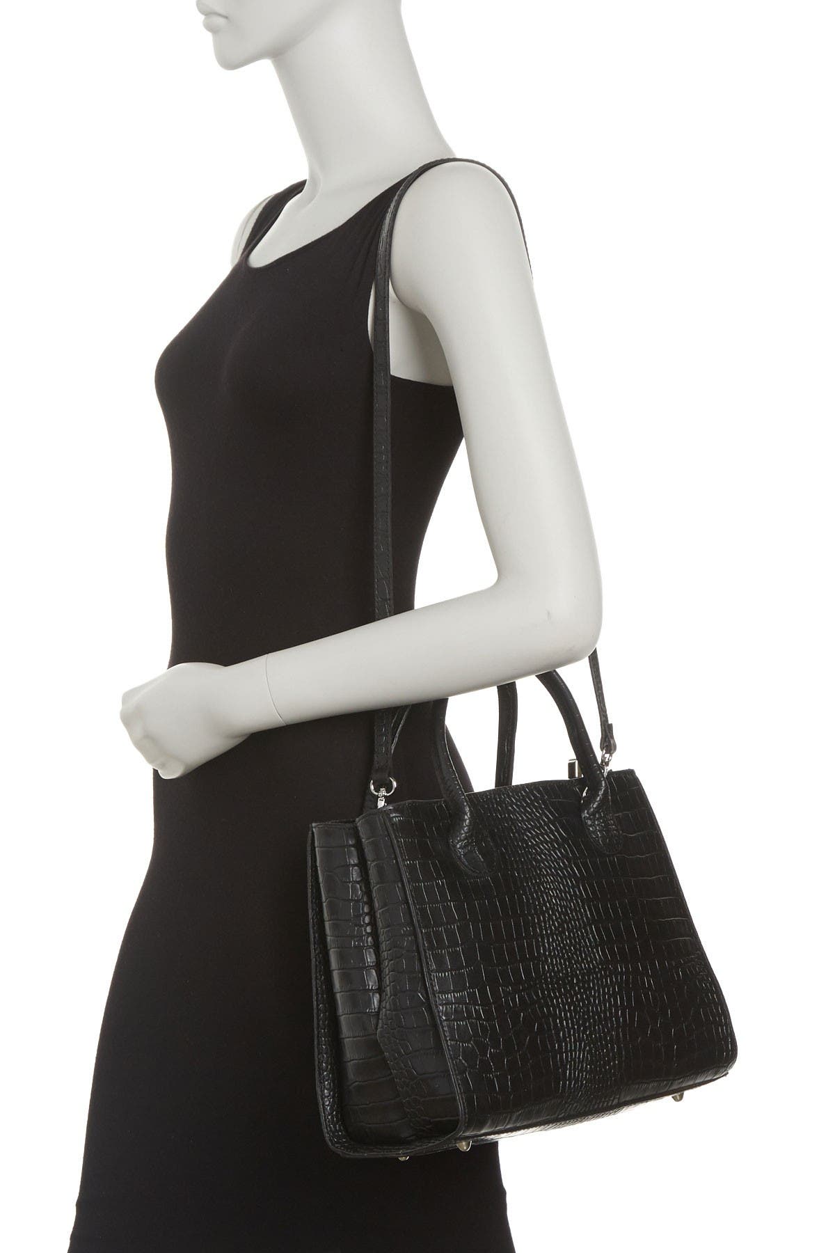 GIULIA MASSARI Embossed Croc Tote (Men) | Nordstromrack