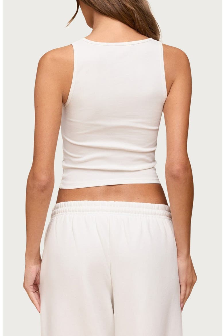 Linda Rib Scoop Neck Tank, Alternate, color, WHITE