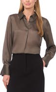 Halogen® Collared Herringbone Popover Top