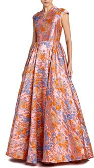Mac Duggal Brocade Cap Sleeve Ballgown