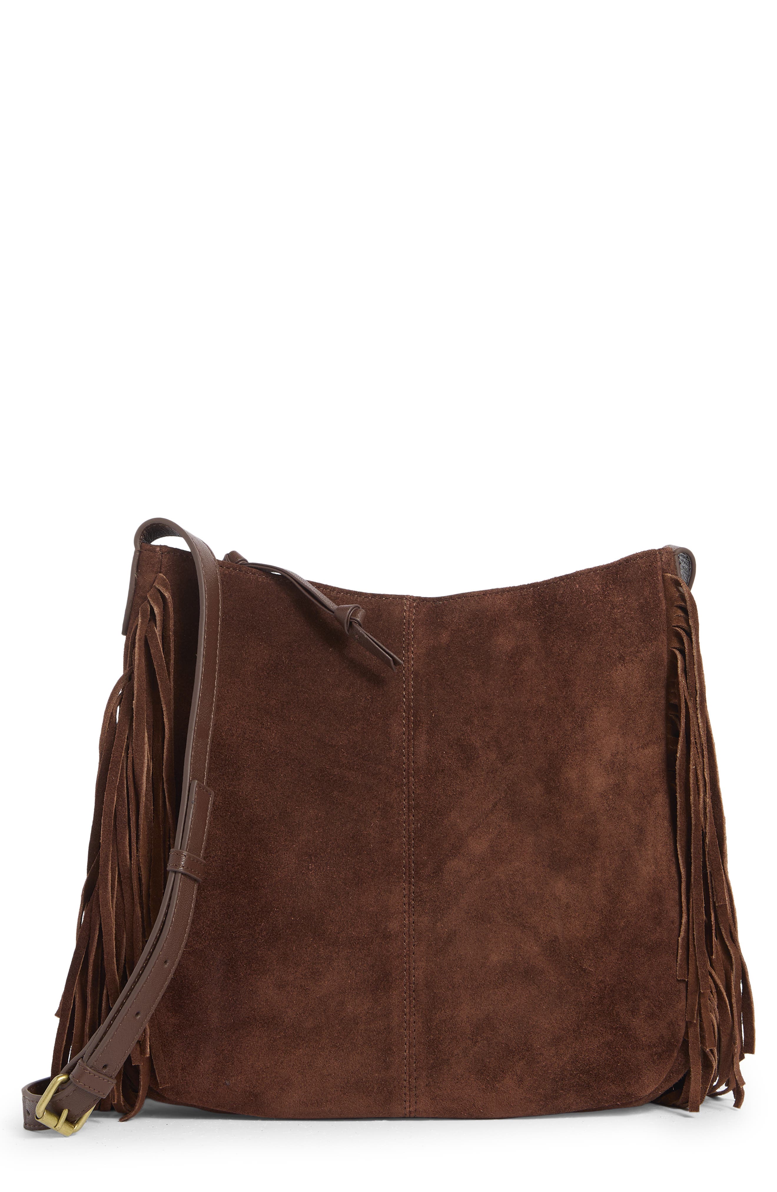 Lucky Brand Bran Nyra Suede Fringe Crossbody Bag