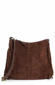 Lucky Brand Bran Nyra Suede Fringe Crossbody Bag
