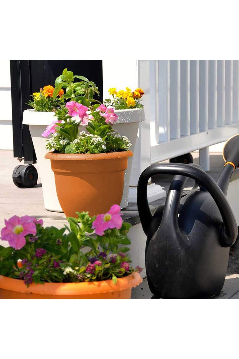 Fiskars Bloem 12 Inch Ariana Planter With Selfwatering Grid, Color Clay, Alternate, color, Brown
