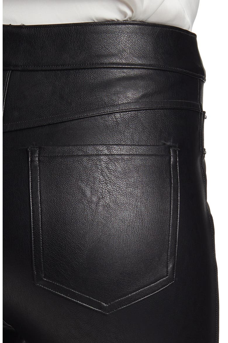 Faux Leather Ankle Skinny Pants, Alternate, color, LUXE BLACK
