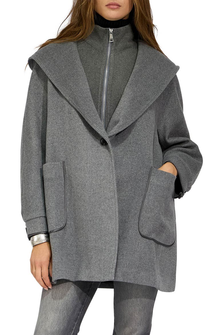Next to You Wool Blend Coat, Main, color, GREY