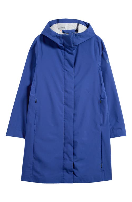Save The Duck Maya Waterproof Hooded Raincoat In Eclipse Blue